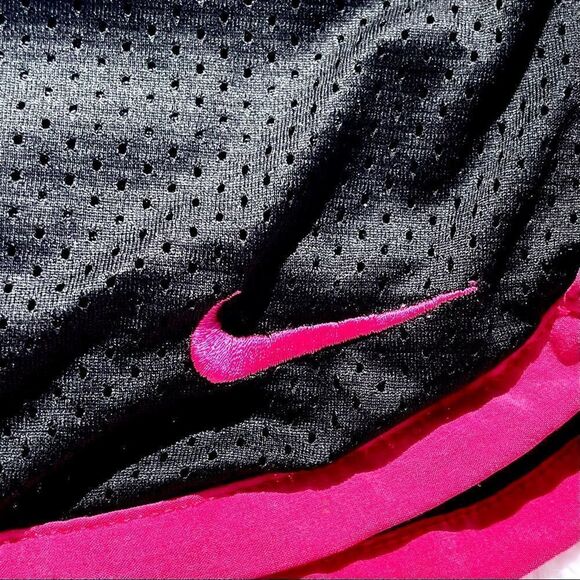 Nike Dri Fit Black & Hot Pink Mesh Active Shorts - Picture 4 of 10